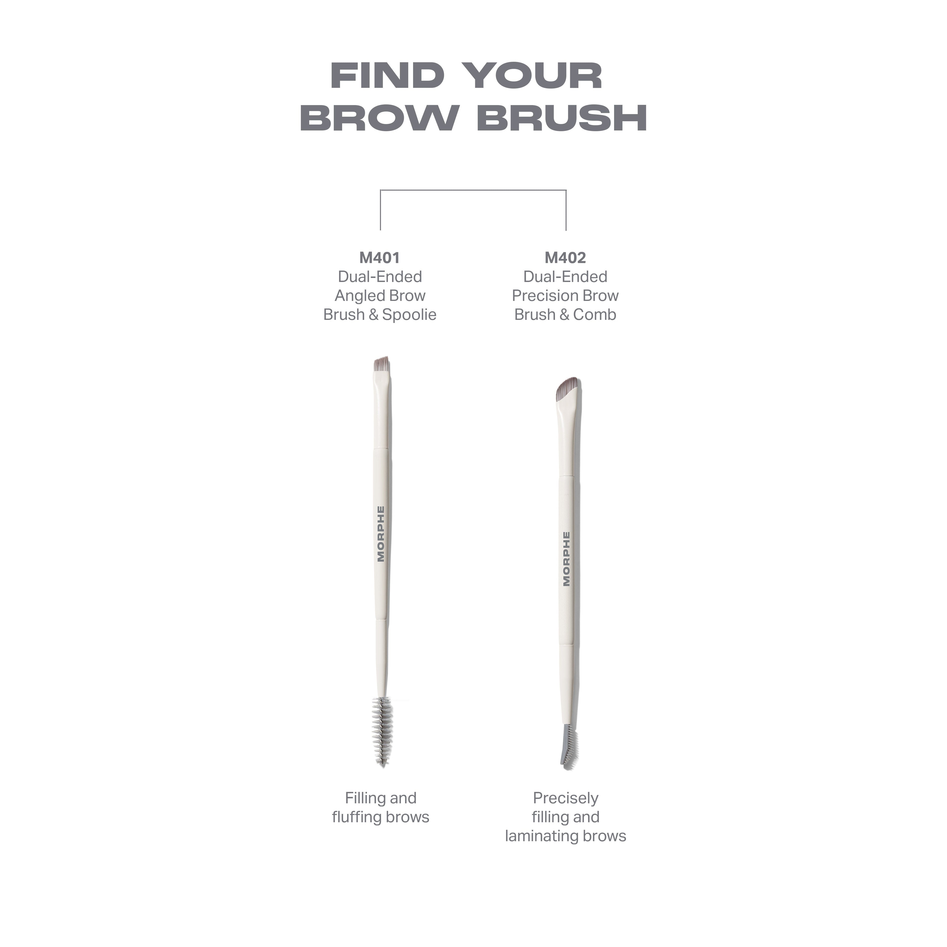 M402 Dual-Ended Precision Brow Brush & Comb