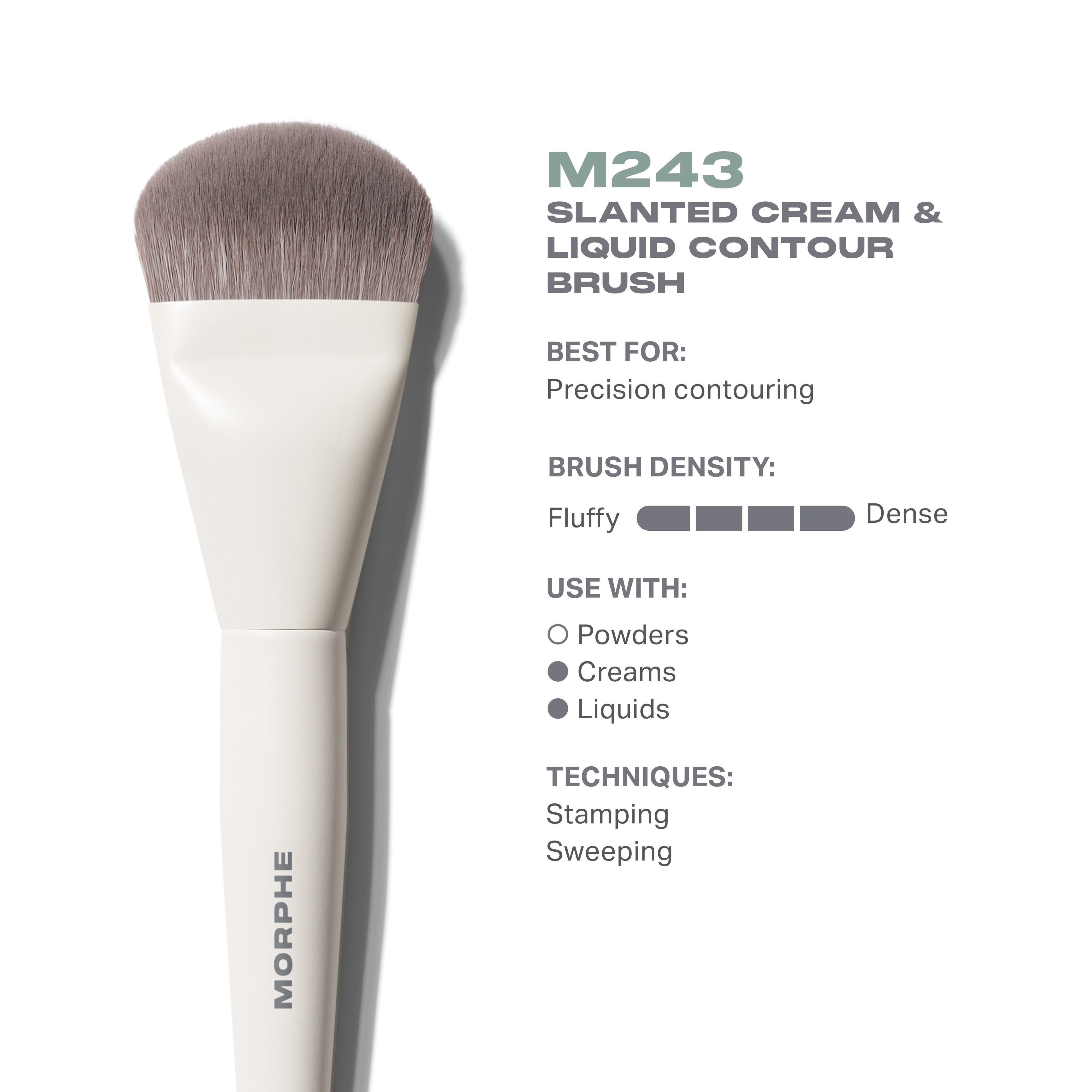 M243 Slanted Cream & Liquid Contour Brush