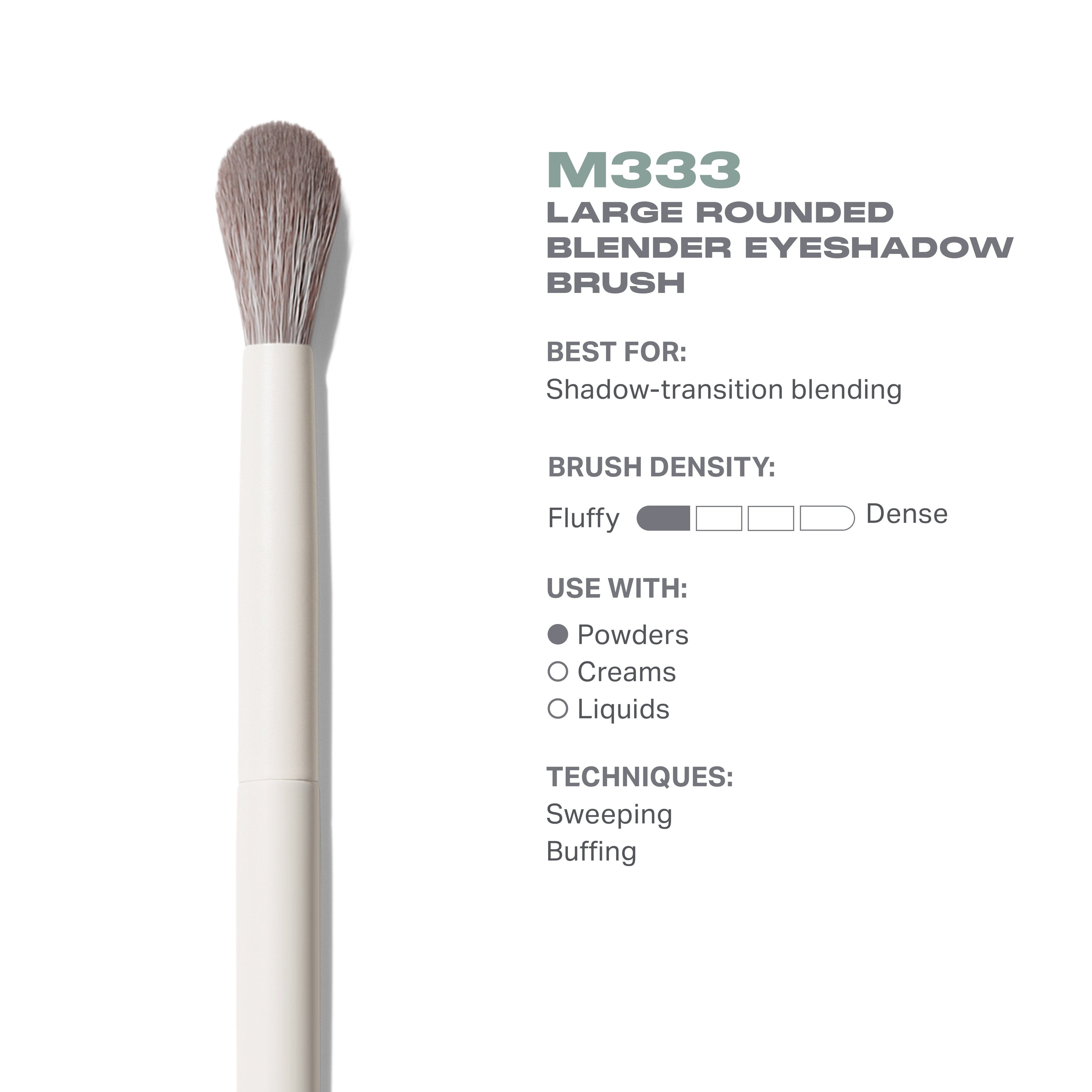 M333 Large Rounded Blender Eyeshadow Brush
