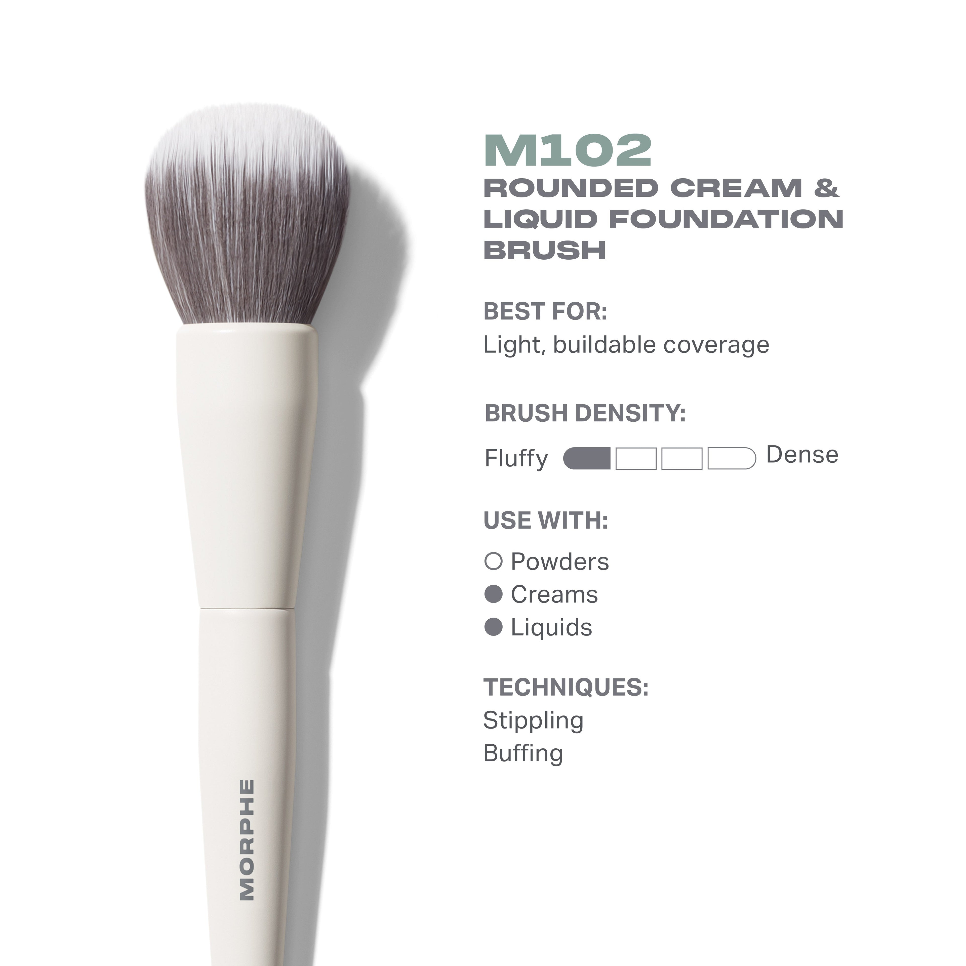M102 Rounded Cream & Liquid Foundation Brush