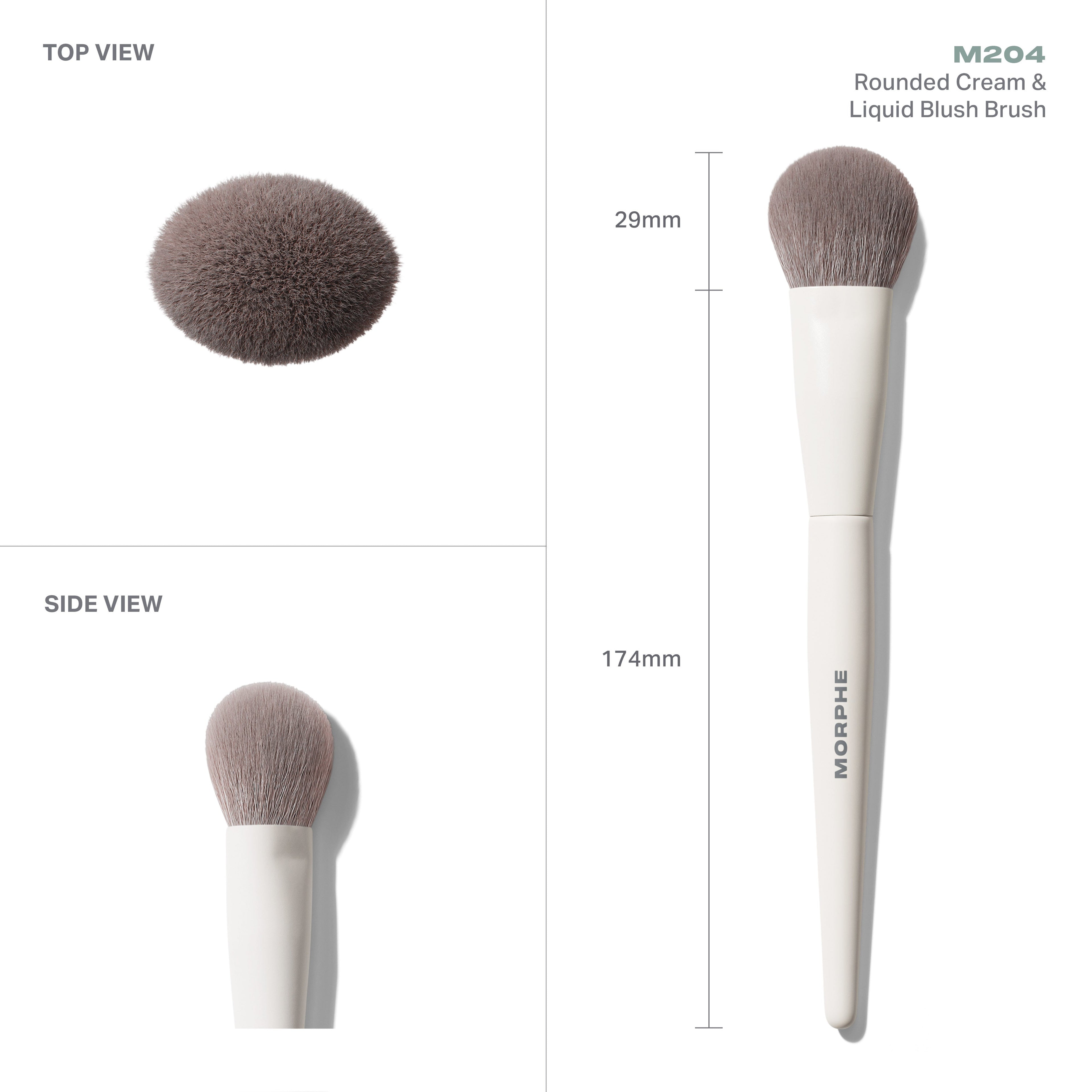 M204 Rounded Cream & Liquid Blush Brush