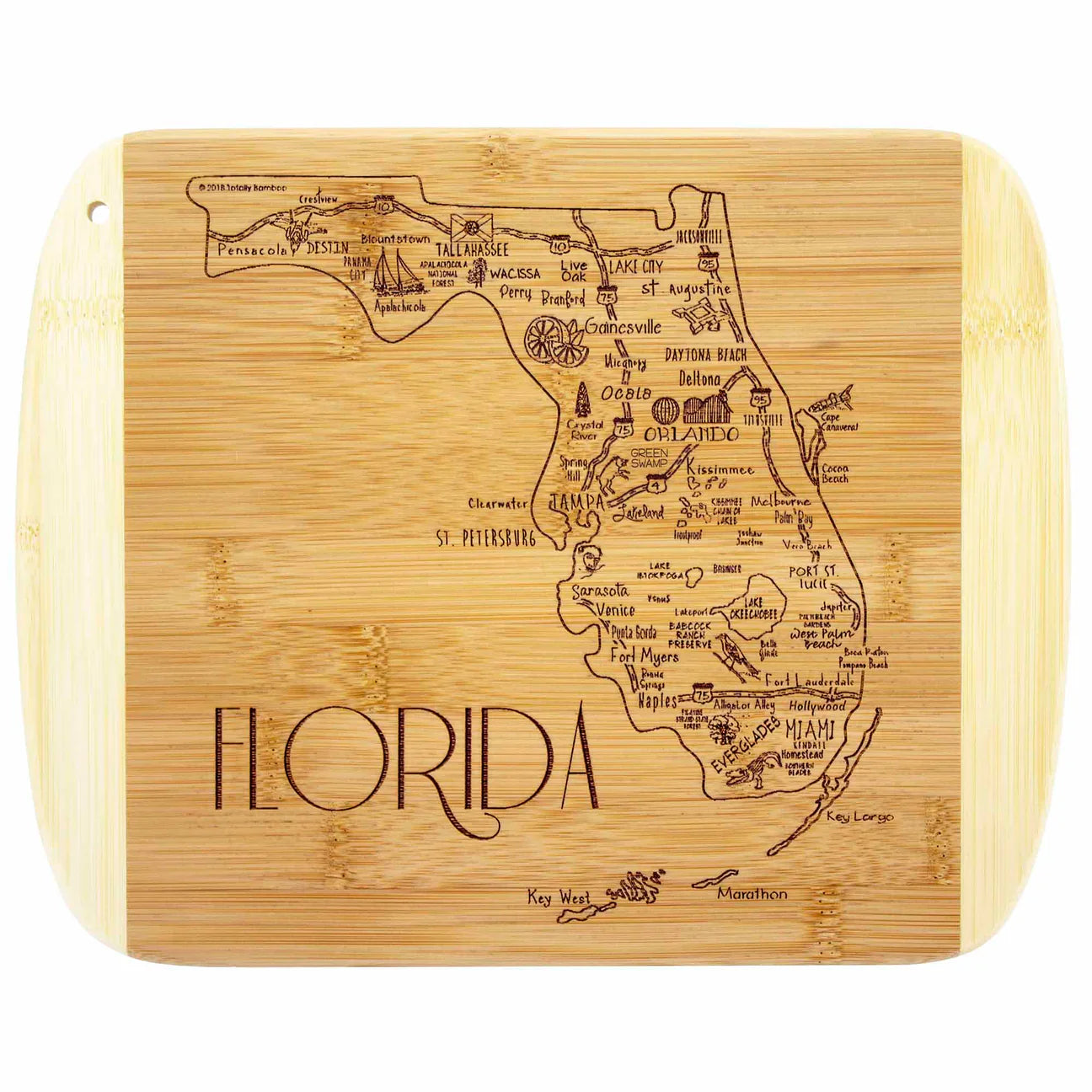 A Slice of Life Florida Cutting Board