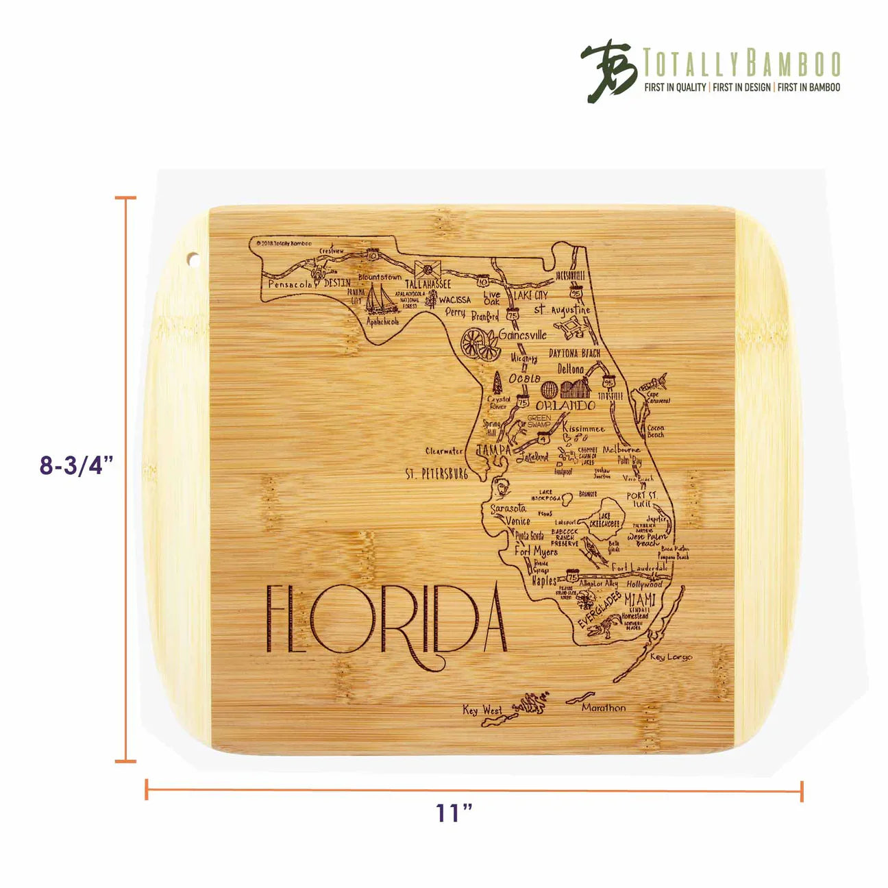 A Slice of Life Florida Cutting Board